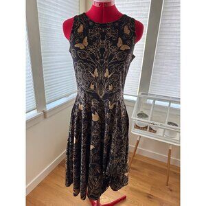 BlackMilk Golden Garden Velvet Princess Midi Dress